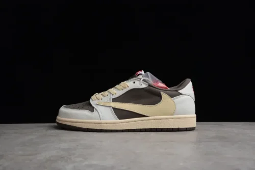 Travis Scott x Air Jordan 1 Reverse Mocha Brown and White DM7866-162