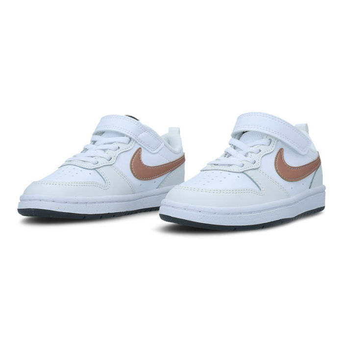Air Force Low-top Children's Leather Sneakers White Metallic Red Bronze
