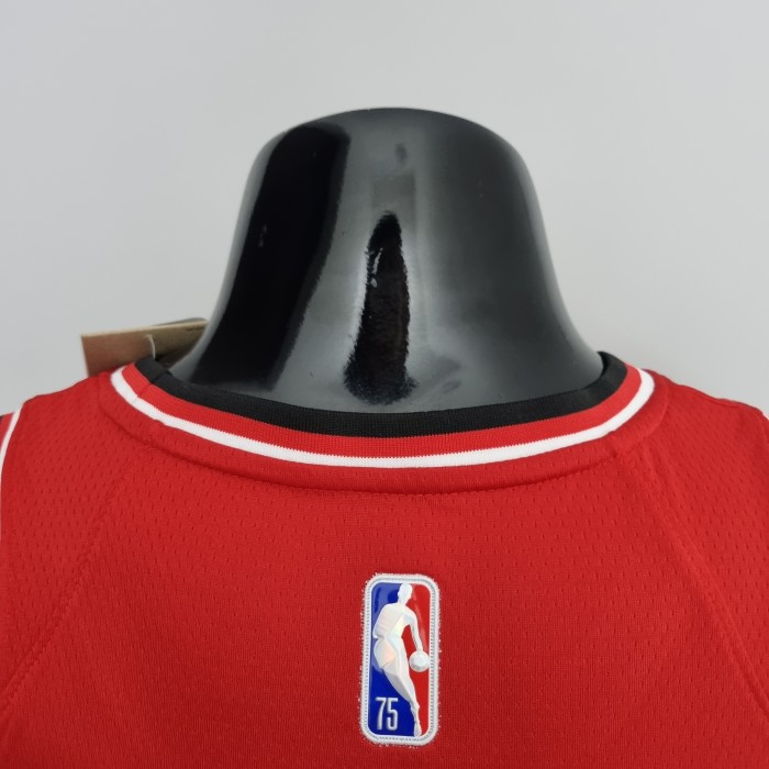 Lonzo Ball Chicago Bulls 75th Anniversary 2022 City Edition Swingman Jersey Red