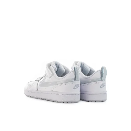 Air Force low-top children's leather sneakers Velcro White Light Grey