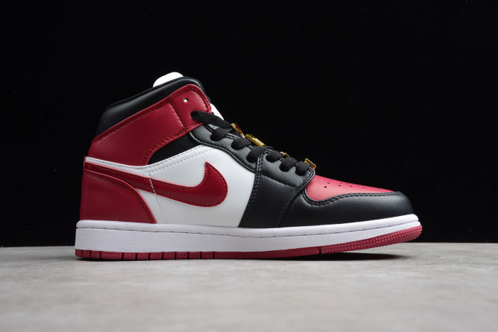 Air Jordan 1 Mid SE Gold Pendants Dark Beetroot CZ4385- 016