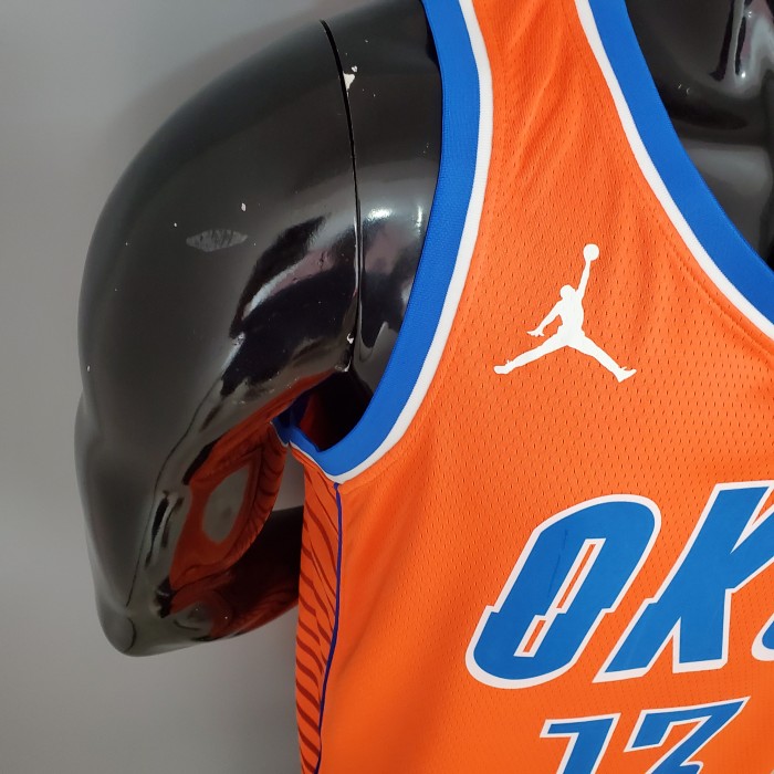 Paul George Oklahoma City Thunder Swingman Jersey Orange