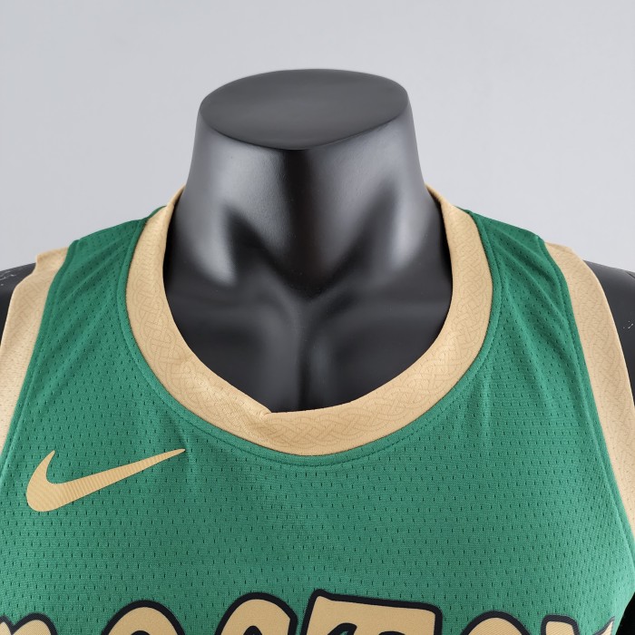 Jayson Tatum Boston Celtics Platinum City Edition Green Swingman Jersey 2020
