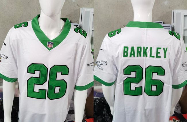 Philadelphia Eagles Jersey Retro Edition White 2023 NO.26 BARKLAY
