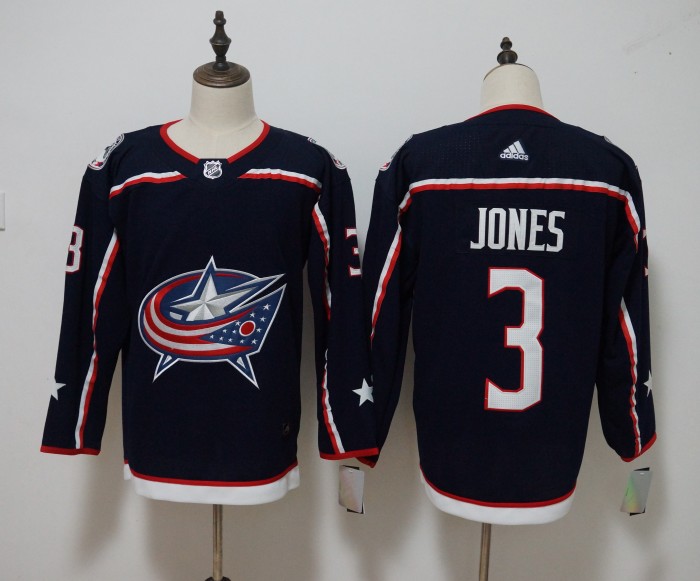 Columbus Blue Jackets Home 2022 Breakaway Player Jersey Navy NO.3 JONES