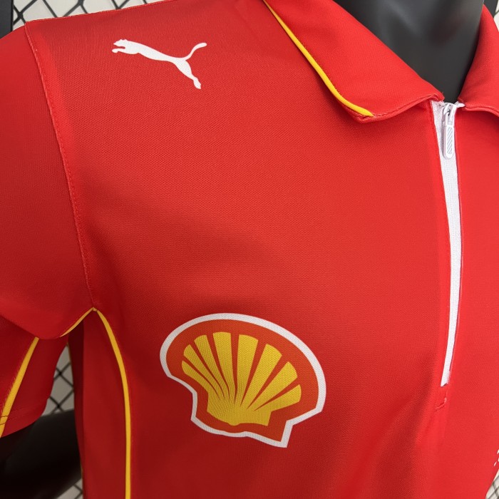 2024 Ferrari Racing Polo Shirt Red NO Number
