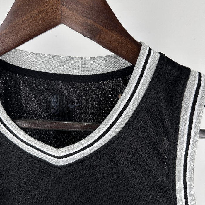 San Antonio Spurs KIds Jersey Black Icon Edition 2024 NO.1 WEMBAMYAMA