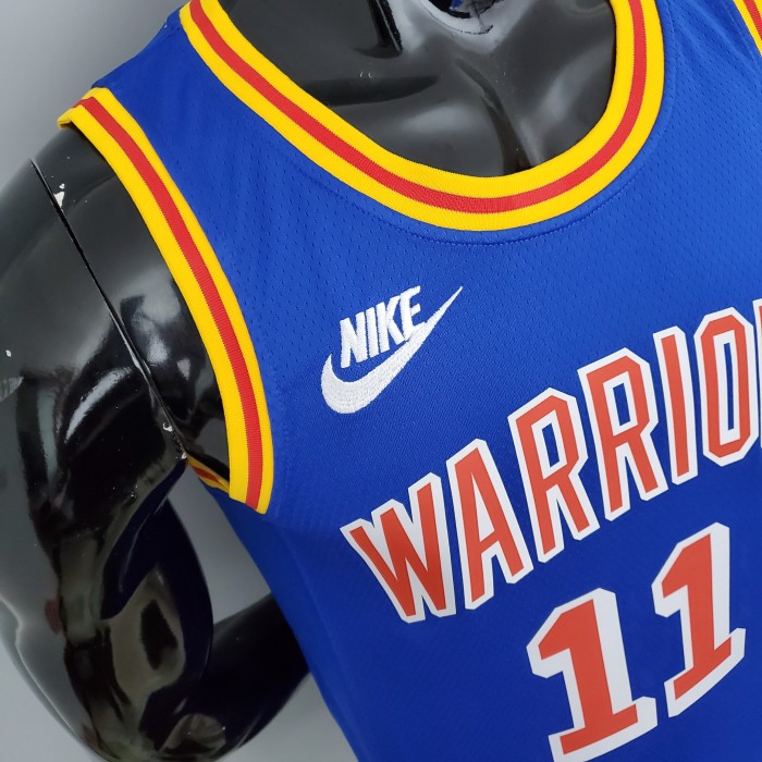 Klay Thompson Golden State Warriors 75th Anniversary Swingman Jersey Retro Blue