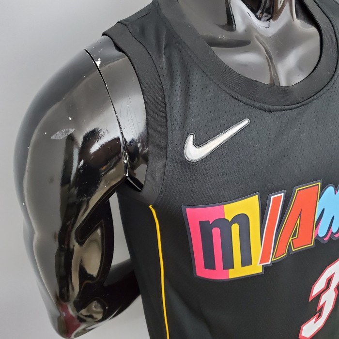 Dwyane Wade Miami Heat 2022 City Edition Swingman Jersey Black