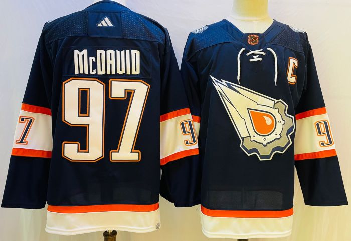 Edmonton Oilers Jersey Retro Blue White Orange 22/23 NO.97 McDAVID