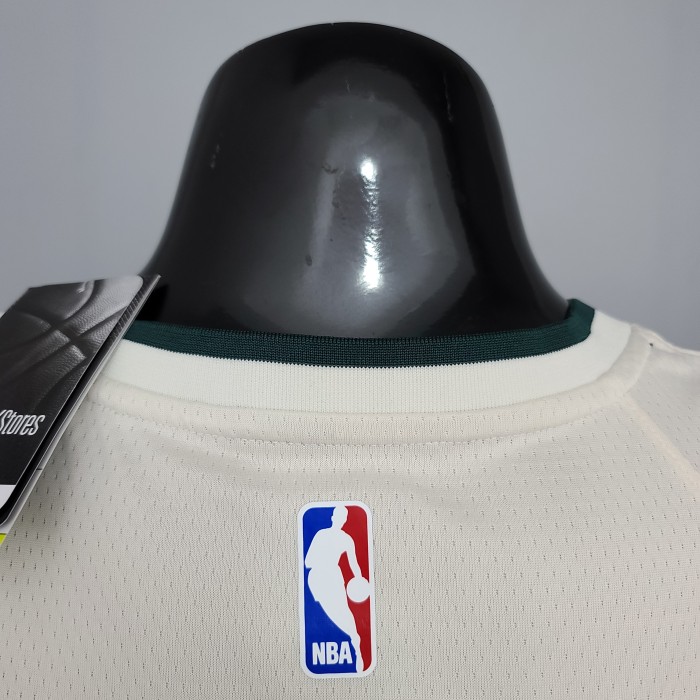 Giannis Antetokounmpo Milwaukee Bucks Swingman Jersey Off White