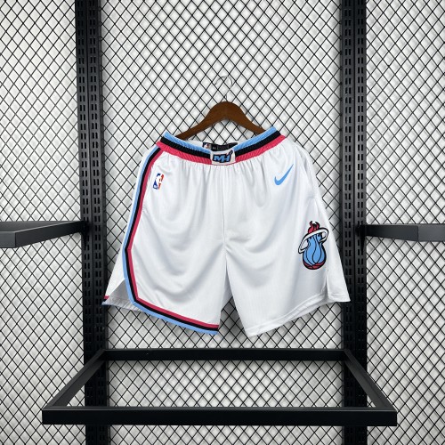 USA  Miami Heat City Edition Basketball  Shorts White 24/25