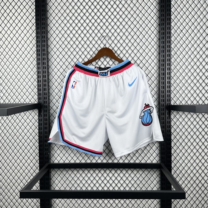 USA  Miami Heat City Edition Basketball  Shorts White 24/25