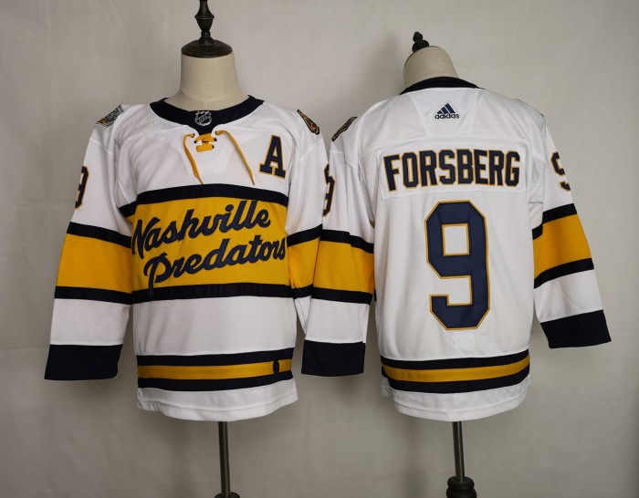 Nashville Predators 2022 NHL Stadium Series White NO.9 FORSBERG