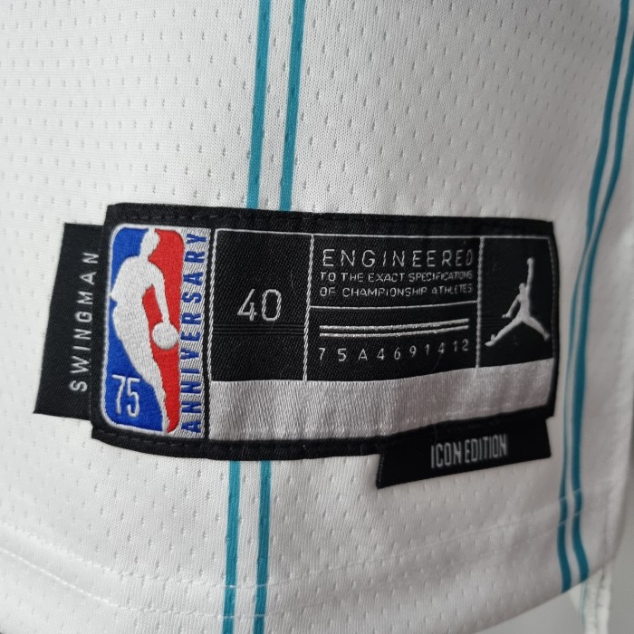 LaMelo Ball Charlotte Hornets 75th Anniversary Swingman Jersey White