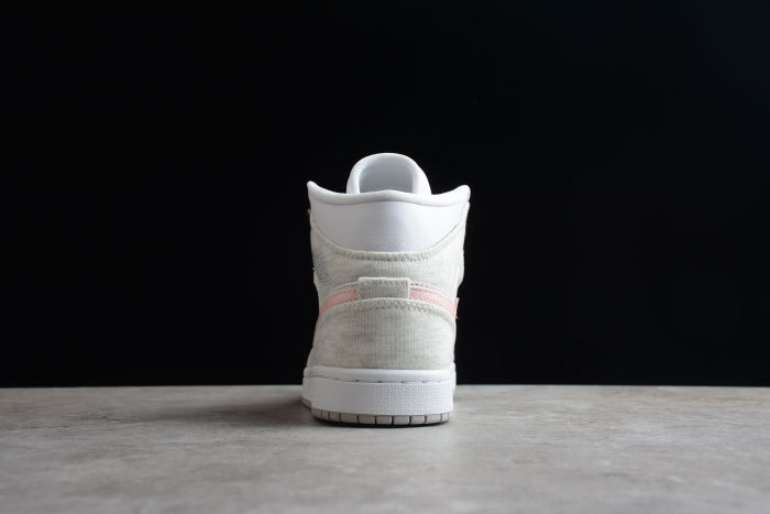 Air Jordan 1 Mid SE Light Iron Ore Women Sneakers White Atmosphere
