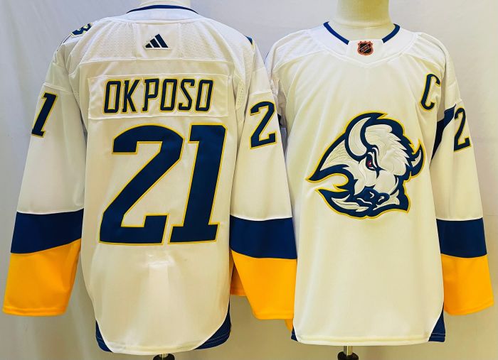 Buffalo Sabres Jersey Reverse Retro White NO.21 OK POSO