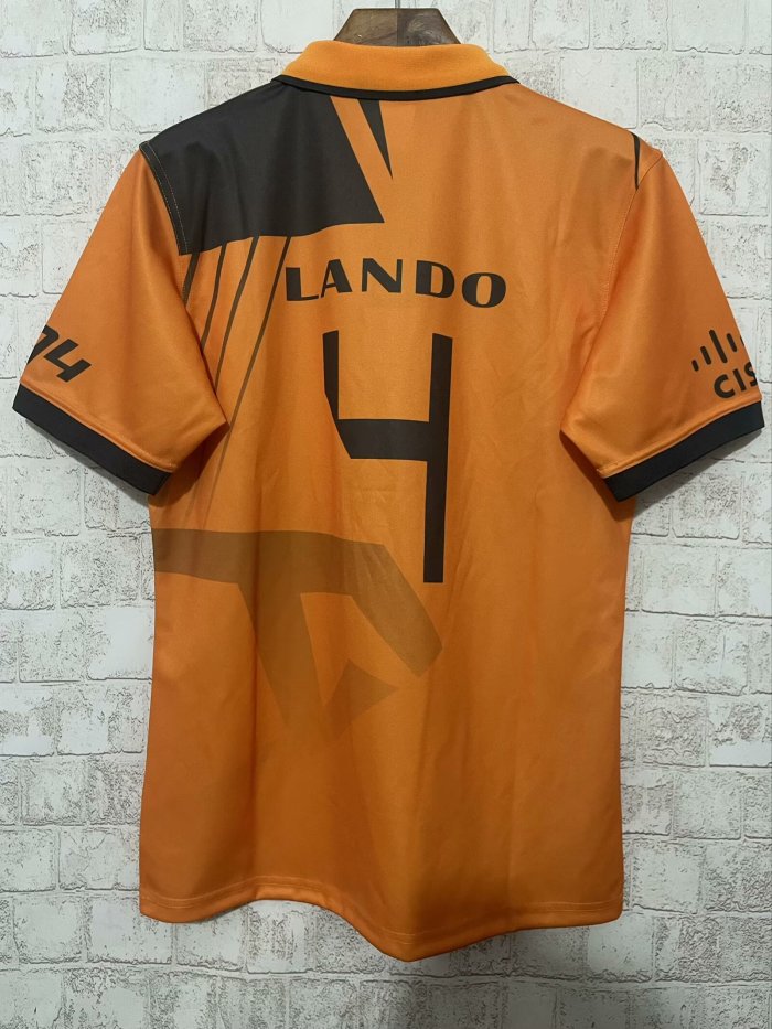 2024 McLaren Polo Shirt Orange NO.4 NORRIS