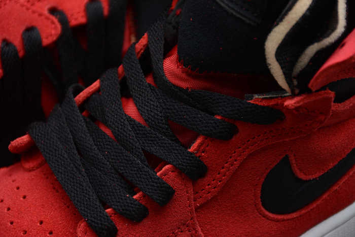 Air Jordan 1 Zoom Air CMFT Crater Gym Red Black White Suede CT0978-600