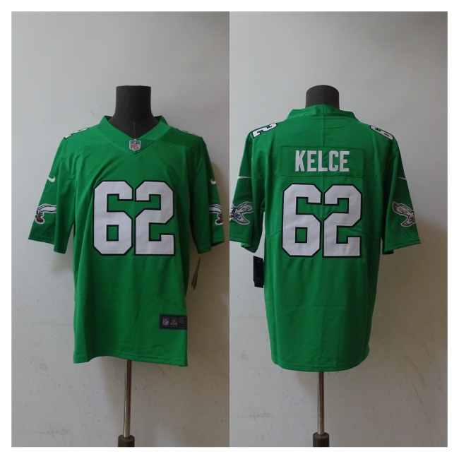 Philadelphia Eagles Retro Edition Grass Green 2023 NO.62 KELCE