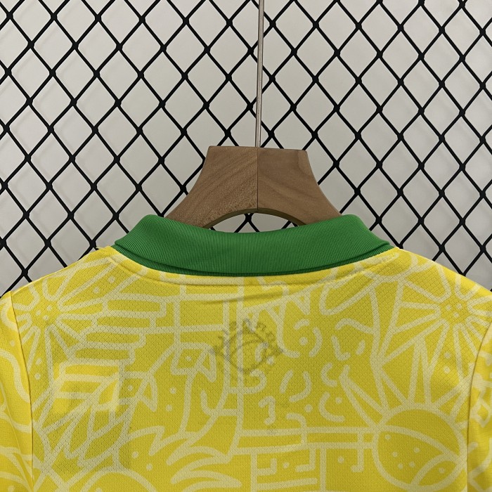Brazil 2024 Copa America League Home Kids Suit