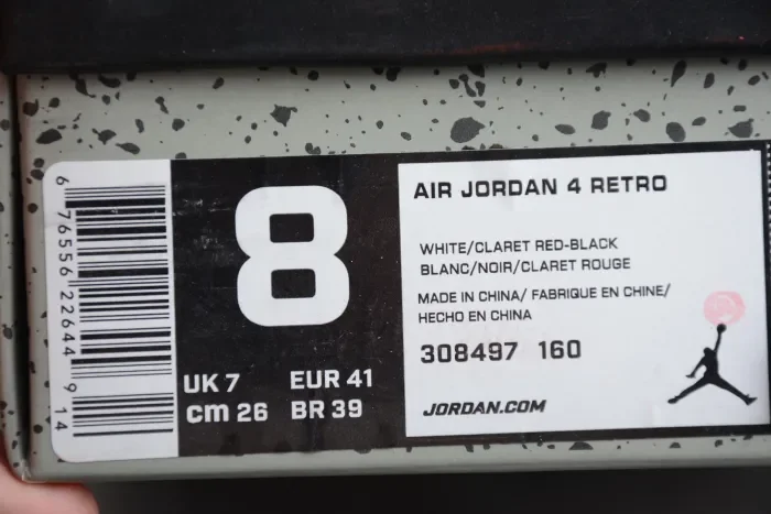 Air Jordan 4 Retro OG Fire Red White 308497-160