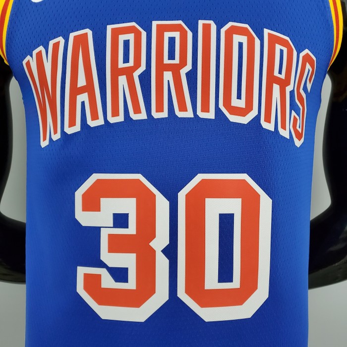 Stephen Curry Golden State Warriors 75th Anniversary Swingman Jersey Retro Blue