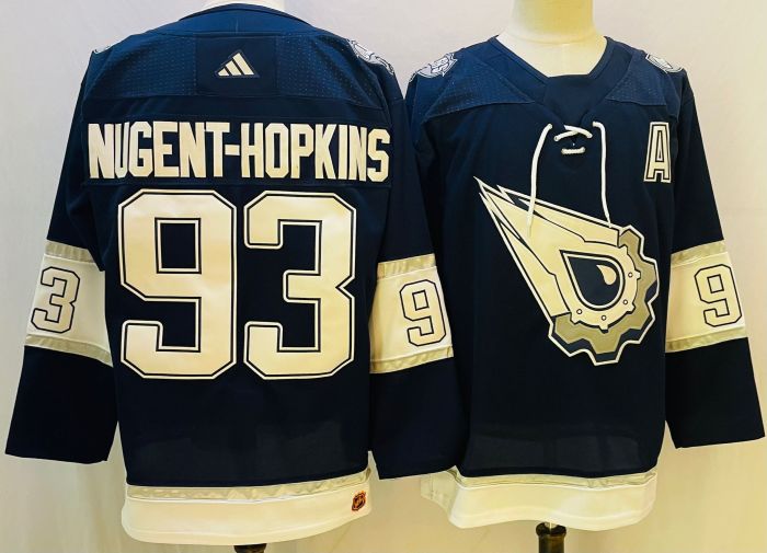 Edmonton Oilers Jersey Retro Blue White 22/23 NO.93 NUGENT-HOPKINS