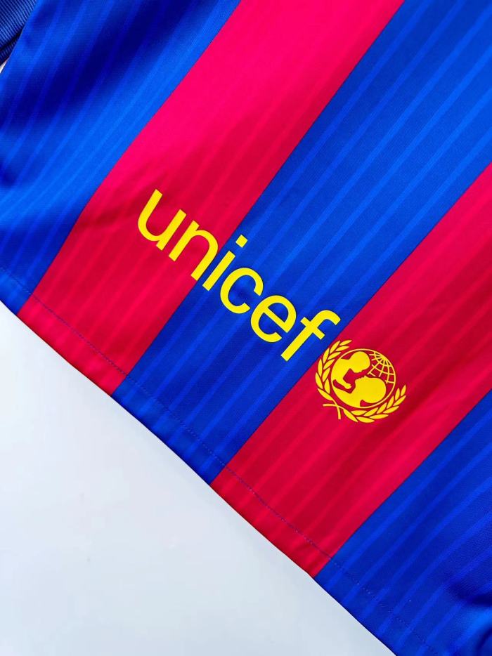 Barcelona Home Long Sleeve Retro Jersey 2016/17