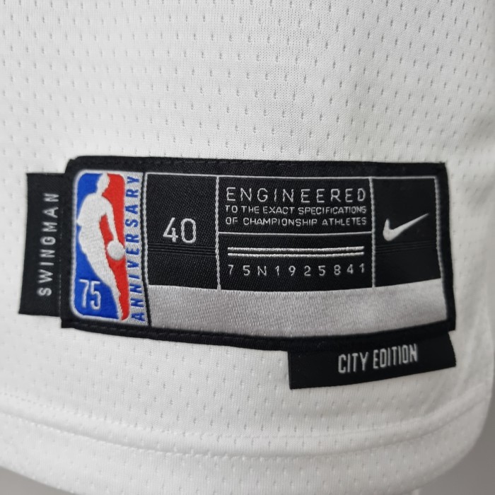 RJ Barrett New York Knicks 75th Anniversary Swingman Jersey White