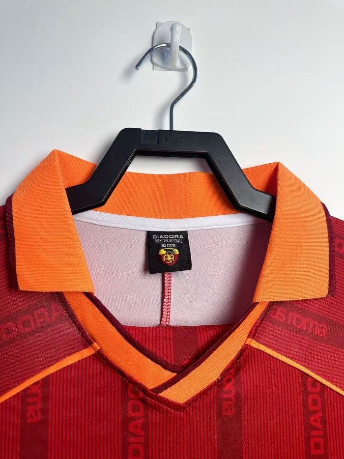 AS Roma Home Sleeve Retro Jersey 1999/00