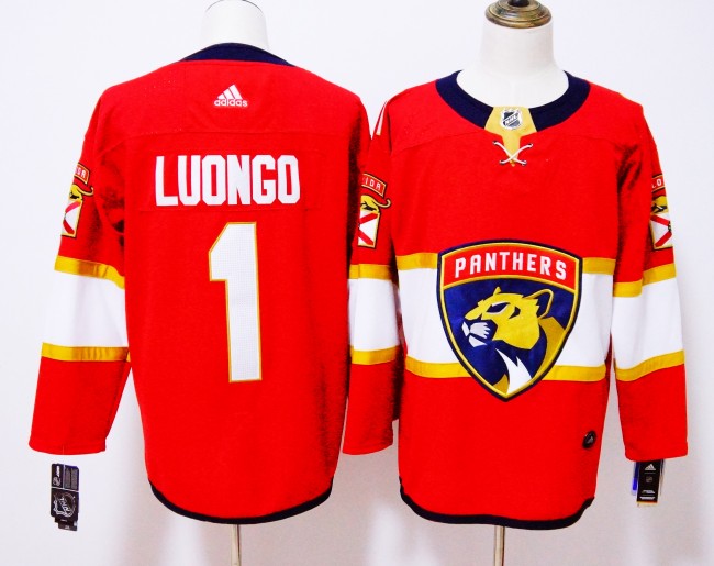 Florida Panthers 2024 Stanley Cup Champions Home Jersey Red NO.1 LUONGO