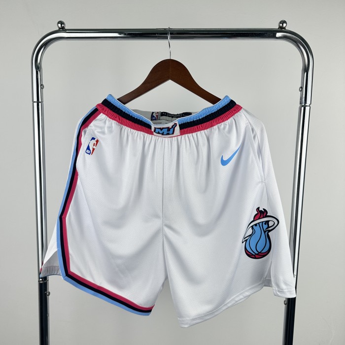 USA  Miami Heat City Edition Basketball  Shorts White 24/25