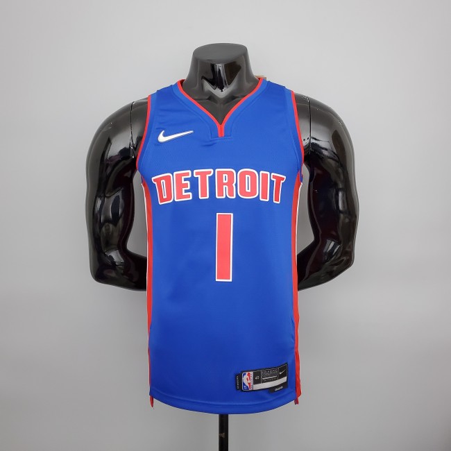 Allen Iverson Detroit Pistons 75th Anniversary Swingman Jersey Blue