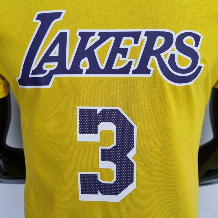 Anthony Davis Los Angeles Lakers Casual T-shirt Yellow