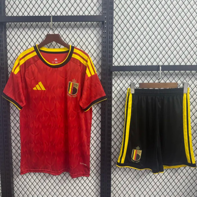 Belgium 2026 World Cup Short Sleeve Home Adult Suit