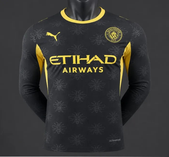 Manchester City Away Player Long Sleeve Men Jersey 26/27