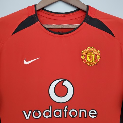 Manchester United Home Long Sleeve Retro Jersey 2002/04