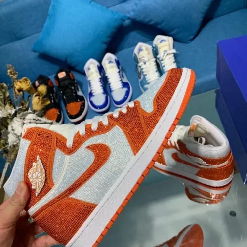 Air Jordan 1 Diamond DIY Orange