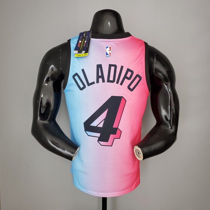 Victor Oladipo Miami Heat Swingman Jersey Pink Blue