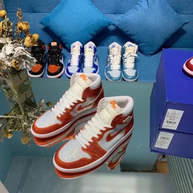 Air Jordan 1 Diamond DIY Orange