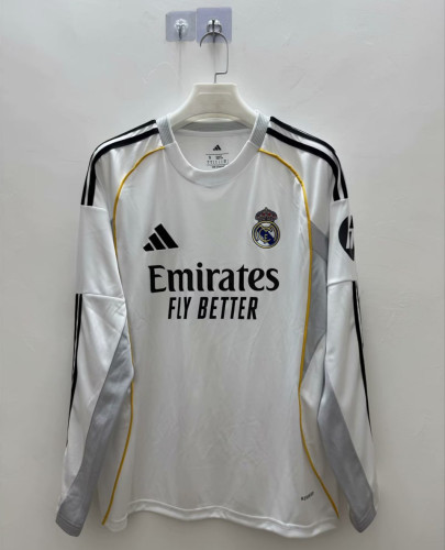 Real Madrid Home Man Long Sleeve Jersey 25/26