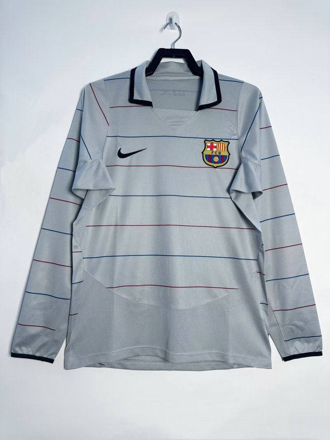 Barcelona Away Long Sleeve Retro Jersey 2003/04