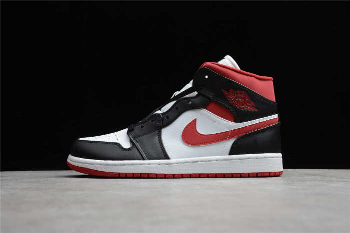 Air Jordan 1 Mid Metallic Red Gym Size 4-16 Red Black White 554724-122