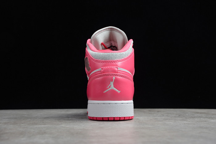 Air Jordan 1 Mid GS Platinum Pink White 555112-109