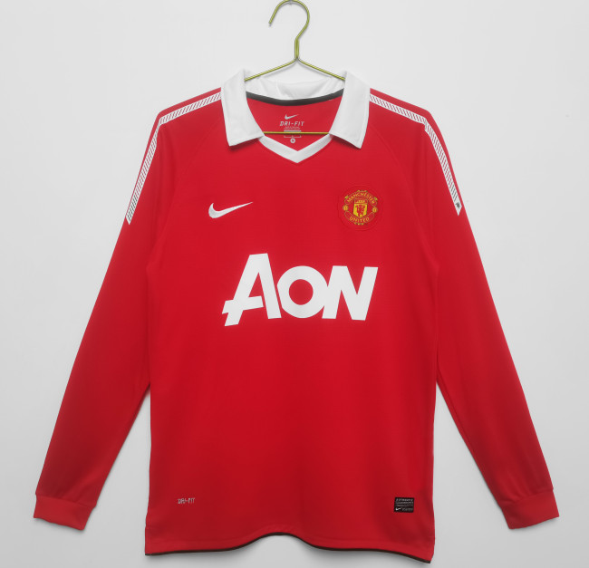 Manchester United Home Long Sleeve Retro Jersey 2010/11