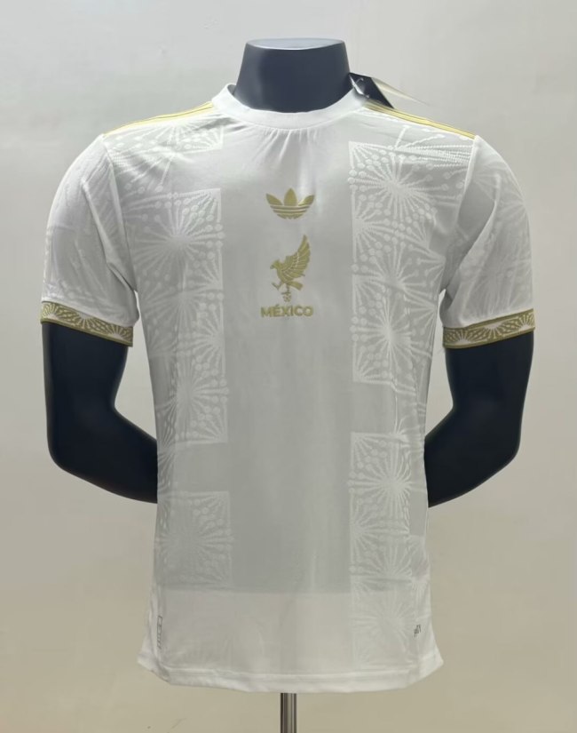 Mexico Gold Man Player Jersey 25/26 White