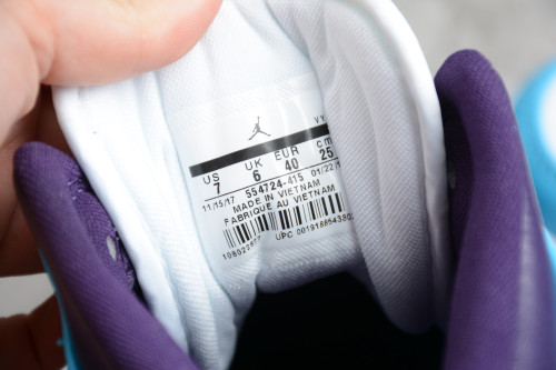 Air Jordan 1 Mid Hornets Blue 554724-415