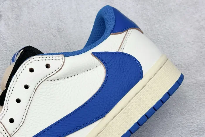 Travis Scott x Fragment x Air Jordan 1 Low Cream White Blue TS CQ3277-100