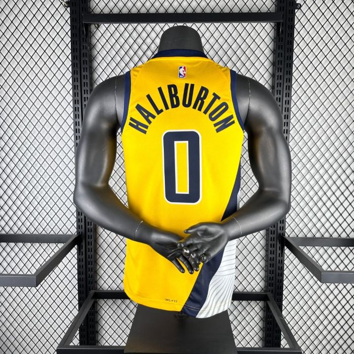 Indiana Pacers Swingman Jersey Yellow Statement Edition